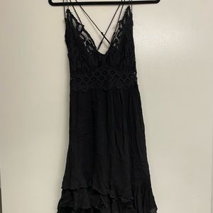 Free People Black Lace Dress